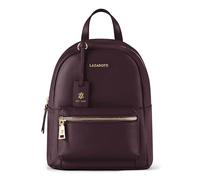 Lazarotti Bolonia - Mochila para mujer, de piel auténtica, con correa ajustable para el hombro, 22 cm, granate