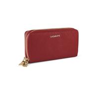 Lazarotti Bolonia XL Cartera de piel para mujer | 2 compartimentos grandes con cremallera, 20 compartimentos para tarjetas, monedero, protección RFID | 20 x 4 x 11 cm, rojo, talla única, Clásico