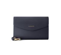 Lazarotti Bolsa de hombro de piel «Bologna» con correa para colgar, 23 cm azul