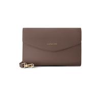 Lazarotti Bolsa de hombro de piel «Bologna» con correa para colgar, 23 cm gris