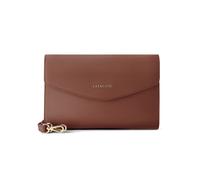 Lazarotti Bolsa de hombro de piel «Bologna» con correa para colgar, 23 cm marrón