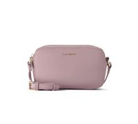 Lazarotti Bolsa de hombro de piel de Bolonia para cámara, con doble cremallera, 18 cm rosa dorado