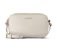Lazarotti Bolso bandolera de piel de Bolonia Bolso para cámara de piel con doble cremallera 18 cm blanco