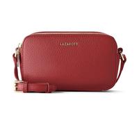 Lazarotti Bolso bandolera de piel de Bolonia Bolso para cámara de piel con doble cremallera 18 cm rojo