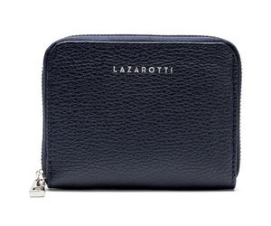 Lazarotti Cartera de cuero Milano 13,5 cm azul