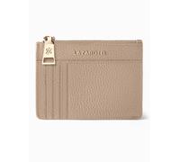 Lazarotti Cartera de llaves y tarjetas de piel de Bolonia, 11,5 cm, con compartimento para Air Tag amarillo