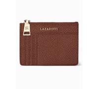 Lazarotti Cartera de llaves y tarjetas de piel de Bolonia, 11,5 cm, con compartimento para Air Tag azul