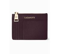 Lazarotti Cartera de llaves y tarjetas de piel de Bolonia, 11,5 cm, con compartimento para Air Tag marrón