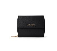 Lazarotti Cartera de piel «Bologna» con cremallera envolvente, 12 cm negro