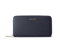 Lazarotti Cartera de piel «Bologna Leather XL» con cremallera envolvente, 19 cm azul