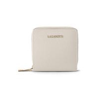 Lazarotti Cartera de piel «Bologna» mediana con cremallera perimetral, 10 cm blanco