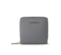 Lazarotti Cartera de piel «Bologna» mediana con cremallera perimetral, 10 cm gris