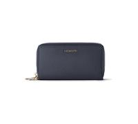 Lazarotti Cartera de piel de Bolonia XL con doble cremallera perimetral y protección RFID, 20 cm azul