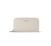 Lazarotti Cartera de piel de Bolonia XL con doble cremallera perimetral y protección RFID, 20 cm blanco