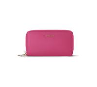 Lazarotti Cartera de piel de Bolonia XL con doble cremallera perimetral y protección RFID, 20 cm fucsia