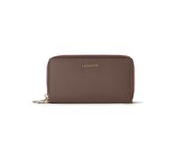Lazarotti Cartera de piel de Bolonia XL con doble cremallera perimetral y protección RFID, 20 cm gris
