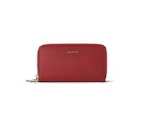 Lazarotti Cartera de piel de Bolonia XL con doble cremallera perimetral y protección RFID, 20 cm rojo