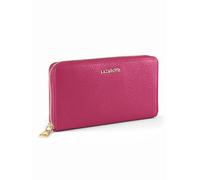 Lazarotti Cuero Monedero Bologna Leather Zip Around Wallet with 16 Card Slots Hot Pink Rosa