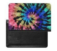 LAZAT Funda para Pasaporte Tie Dye Pattern Funda Porta Pasaporte De Cuero PU con Ranura para Tarjetas