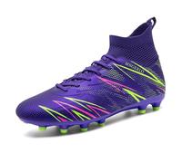 LAZAZAFI Botas de fútbol para hombre, con tacos de pinchos, zapatos de fútbol para mujer, zapatillas de deporte profesionales para atletismo, competición de adolescentes, zapatos de fútbol sala