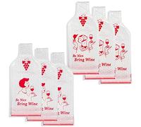 Lazenne Protector de Botellas de Vino - Funda Botella Vino con Triple Cierre y Triple Piel - Bolsas Reutilizables para Vino, Licor, Aceite de Oliva, Cerveza, Perfume para Bolsa de Viaje - Juego de 6