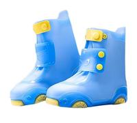 Lazeny Niño Cubrecalzado Impermeable, Reutilizable Cubiertas para La Lluvia Nieve Protectores de Zapato Silicona Antideslizante, Cubierta del Zapato para Lluvia Nieve y Fango (L,Blu)