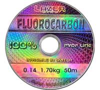 LAZER LINE Hilo de Pescar Fluorocarbono 50m DIA 0,14mm Test 1,7kg - Hilo Transparente para Carpa - Sedal de Pesca Trucha - Carpfishing - Pesca Spinning - Accesorios Pesca Surfcasting - Línea Pesca Mar