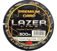 LAZER LINE Premium CARP - Sedal de pesca monofilamento (300 m, diámetro de 0,23 mm, prueba de 5,3 kg, cuerda de camuflaje, método alimentador de carpa, pesca de fondo, monofilamento, hilo de nailon,