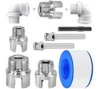 Lazheng Herramientas de Roscado Tubos de PVC 1/2" 3/4" 1" Interna y Externa | Abridor de Rosca en tubo Acero al Carbono Cortador de Rosca para Tubería con Barra de Unión hexagonal Cinta de Materia Prima