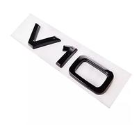 LAZIRO 3D ABS Chrome Silver Black Car Badge Decal Emblem Letters Sticker V10 Logo Fit for Audi R8 Coupe RWD Performance Spyder (Color : Glossy Black)