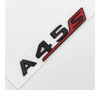 LAZIRO 3D ABS Rojo Negro Cromo Coche Letras traseras Maletero Insignia Pegatina A45S Emblema Logo Apto for Mercedes A45S AMG W177 W176 Accesorios (Color : Glossy Black Red)