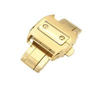 LAZIRO Hebilla De Reloj De 18/21mm Apta For Santos, Apta For Hombres Y Mujeres Dumont, Botón De Mariposa De Doble Presión, Accesorio De Reloj Con Cierre De Oro Rosa, Plata Y Negro (Color : Gold 18mm