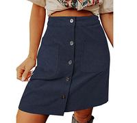 LAZIRO Las Mujeres De OtoñO E Invierno De Pana Falda De Medio Cuerpo De Cintura Alta Cien Falda Hebilla De DiseñO Falda Corta