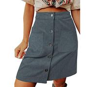 LAZIRO Las Mujeres De OtoñO E Invierno De Pana Falda De Medio Cuerpo De Cintura Alta Cien Falda Hebilla De DiseñO Falda Corta