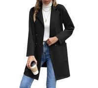 LAZIRO Las Mujeres De OtoñO E Invierno Traje De Cuello De Longitud Media Cardigan De Doble Botonadura De Color SóLido Elegante Chaqueta De Traje De CercaníAs