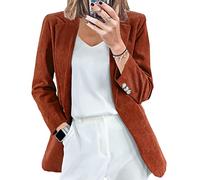 LAZIRO OtoñO E Invierno SeñOras Nueva Pana CáRdigan Temperamento Slim Color SóLido Casual Traje Cuello Chaqueta PequeñO Traje Profesional