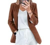 LAZIRO OtoñO E Invierno SeñOras Nueva Pana CáRdigan Temperamento Slim Color SóLido Casual Traje Cuello Chaqueta PequeñO Traje Profesional