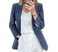 LAZIRO OtoñO E Invierno SeñOras Nueva Pana CáRdigan Temperamento Slim Color SóLido Casual Traje Cuello Chaqueta PequeñO Traje Profesional