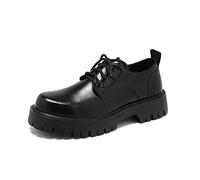 LAZIRO Zapatos De Suela Gruesa For Hombres Que Aumentan La Altura Zapatos De Cuero con Punta Redonda For Hombres De Negocios De Talla Grande (Color : Noir, Size : 43 EU)