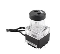 Lazmin 800L/H Computadora CPU Bomba de Agua de enfriamiento de Agua, 4 Metros Cabezal de Bomba Disipación de Calor rápida Bomba de Agua de computadora LED Tanque de Bomba(Negro y 12 cm)