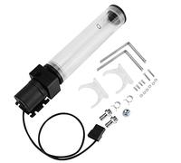 Lazmin Bomba de Agua del de enfriamiento de Agua de PC de Bricolaje, computadora de acrílico Depósito de Cilindro de Tanque de enfriamiento de Agua LED Bomba de 19W G1/4(210mm)