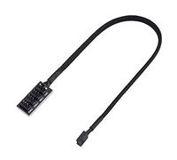 Lazmin Cable de extensión del Ventilador de 4 Pines, 4-Pin Ordenador CPU/Caja Poder del Ventilador Conector de múltiples divisores Adaptador de Cable Función PWM, Compatible con 3 Pines / 4 Pines