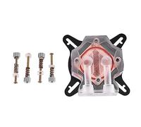 Lazmin Computadora PC GPU Bloque de enfriamiento de Agua Universal, Bloque de Agua Enfriador de líquidos 40MM Base de Cobre Cubierta acrílica Transparente 25 Canales de Agua Anti-oxidación