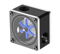 Lazmin Indicador de Flujo de enfriamiento por Agua de 3 vías, Sensor de Flujo de Agua 6 Impulsor Medidor de Flujo de 3 vías para PC de enfriamiento de Agua