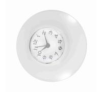 Lazmin Mini Relojes de Pared, Lindo baño Cocina Espejo de succión Reloj de Pared Ducha Impermeable Relojes de Cuarzo decoración(Blanco)