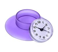 Lazmin Mini Relojes de Pared, Lindo baño Cocina Espejo de succión Reloj de Pared Ducha Impermeable Relojes de Cuarzo decoración(Púrpura)
