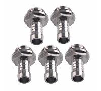 Lazmin Refrigeración por Agua de PC, Tubo de Conector de Ajuste de Espiga de Rosca G1 / 4 de Ajuste Doble de 6 PCS para de refrigeración por Agua de computadora (9mm)