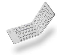 Lazmin Teclado Bluetooth portátil Plegable, Teclado inalámbrico Plegable magnético Ultra Delgado para Android iOS