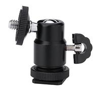 Lazmin112 1/4 "Adaptador de Luz de Anillo de Montaje en Zapata con Cabeza de Bola Mini Adaptador de Zapata Caliente de 360 Grados para Conectar con Cámara Digital, Luz de Video, Video, TrÍpode
