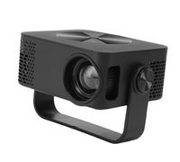 Lazmin112 1080P, Mini Portátil con Corrección Trapezoidal Automática, Lente Giratoria de 360 Grados, Compatible con TV Stick, Portátil, Teléfono Inteligente (Enchufe de la UE)